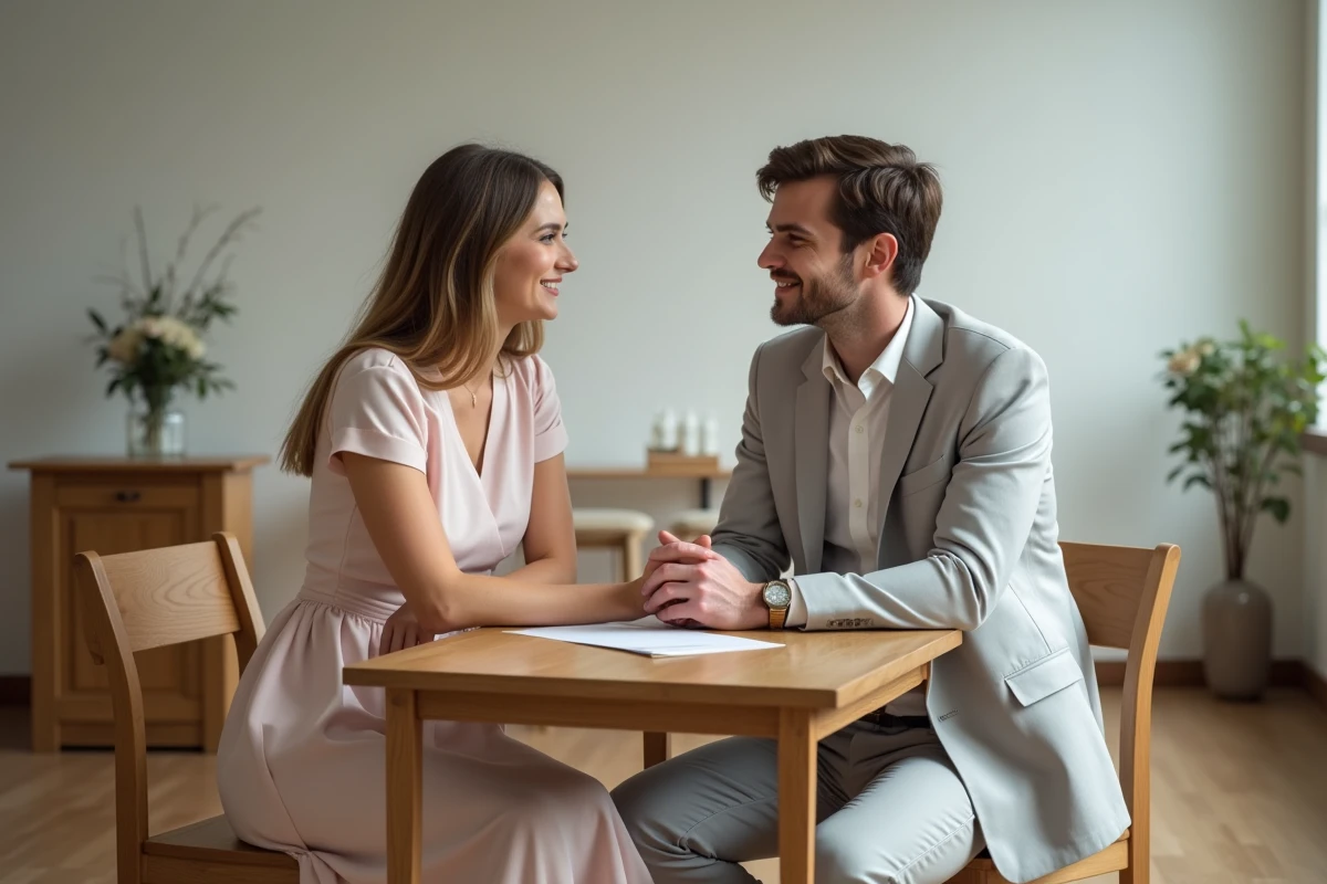 Jeune couple habillé élégamment lors d