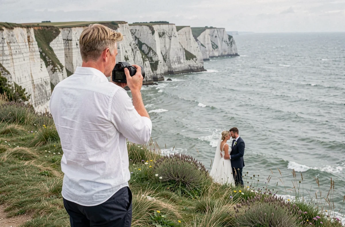 Nicolas Baudry photographe de mariage sur les falaises de la Côte d'Opale dans le Pas-de-Calais