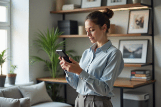 Photographe femme en studio professionnel pour article