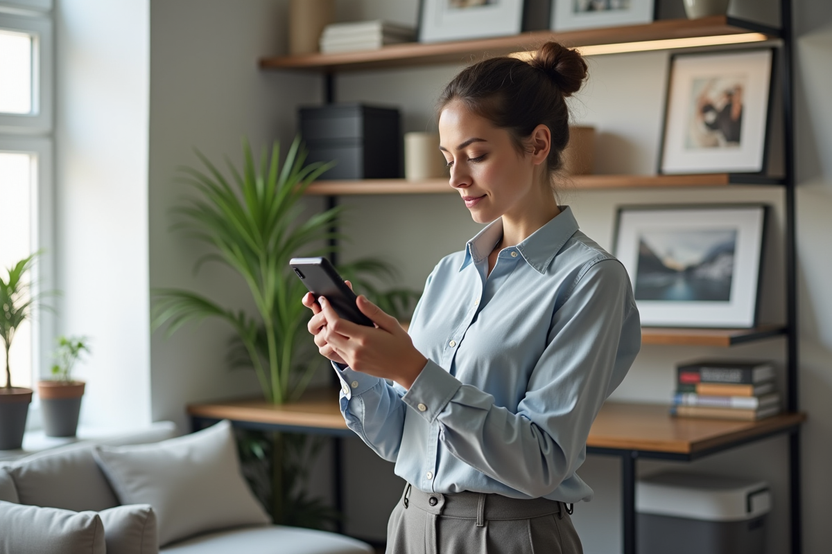 Photographe femme en studio professionnel pour article